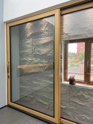 Porta di vetro commerciale Di legno colore grano Di alluminio Leggio porta scorrevole per lo stile giapponese