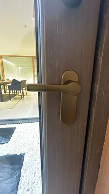 Porta di vetro commerciale Di legno colore grano Di alluminio Leggio porta scorrevole per lo stile giapponese
