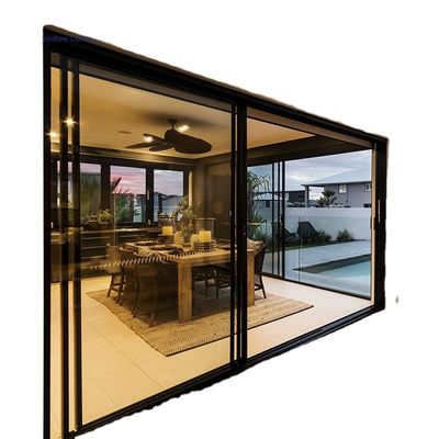 2.0 mm Spessore del profilo Vetro di alluminio moderno Finestre e porte scorrevoli per interni