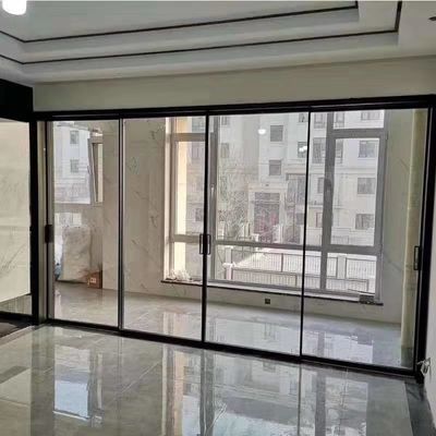 2.0 mm Spessore del profilo Vetro di alluminio moderno Finestre e porte scorrevoli per interni