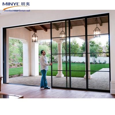2.0 mm Spessore del profilo Vetro di alluminio moderno Finestre e porte scorrevoli per interni
