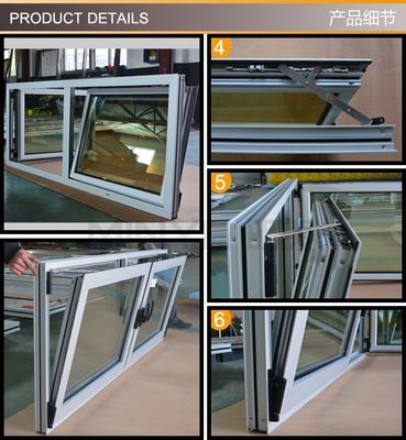 Finestre a doppio appeso in alluminio di Shanghai con modello di apertura verticale e OEM benvenuto