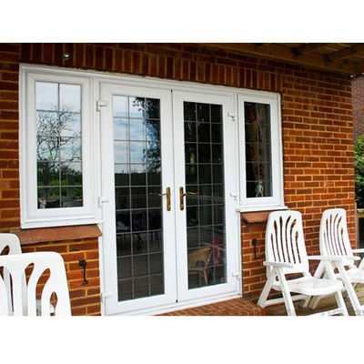 Hardware tedesco importato Grill porta principale di stile europeo Disegno porta francese con griglia Spessore del vetro 19 mm