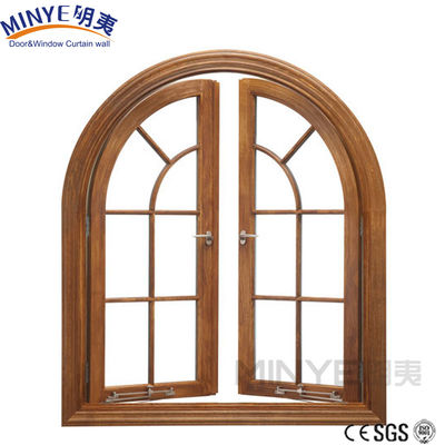 Arch Top Design Windproof Casement Door con finitura rivestita in polvere in stile rustico
