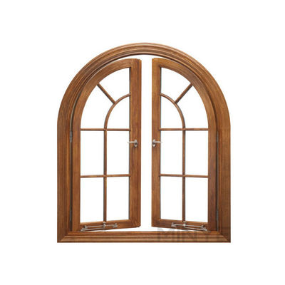 Fenestra di casamento ad arco a struttura in lega di alluminio con stile open swing e design di griglia