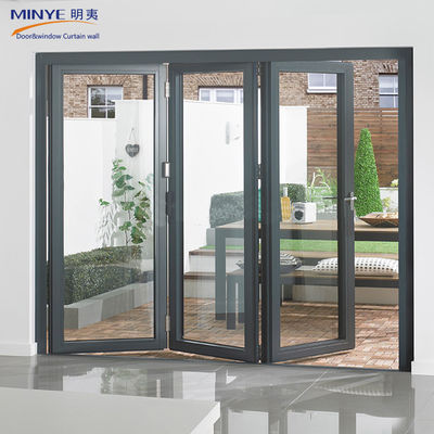 Porta pieghevole di alluminio con 4 pannelli di alluminio in design moderno