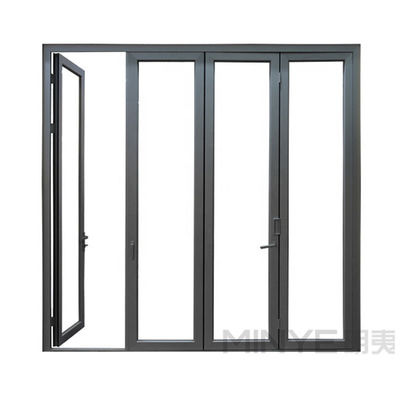 Porta pieghevole di alluminio con 4 pannelli di alluminio in design moderno