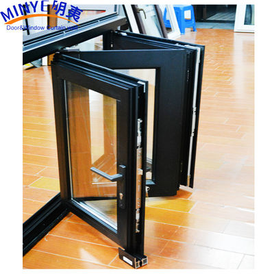 Porta di vetro da balcone in alluminio con metodo di apertura pieghevole e reticolazione di fibra di vetro