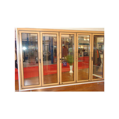 Di design tedesco Rivestimento isolante acustico Porta principale in alluminio finito con porte pieghevoli
