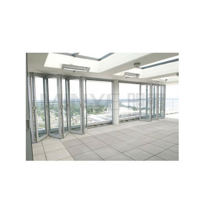 Di design tedesco Rivestimento isolante acustico Porta principale in alluminio finito con porte pieghevoli