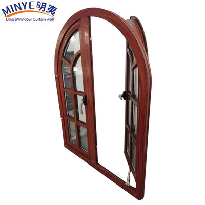 Cornice in lega di alluminio standard CE Disegni di best casement Legno Grano Finestra a mezza arcata