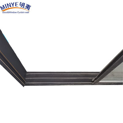 Porta scorrevole in vetro di alluminio finita in stile di design moderno per la porta del patio di sicurezza