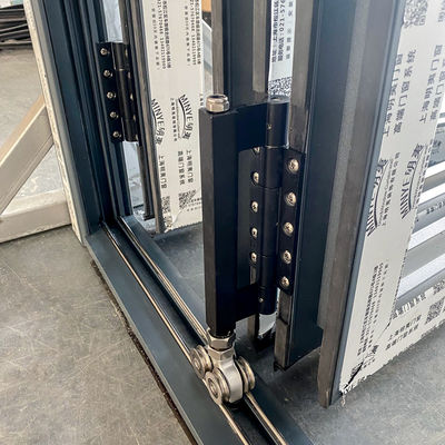 Hardware Isolamento acustico Interni Bi-folding doppio vetro vetro di alluminio termico Bi-fold Patio porte pieghevoli