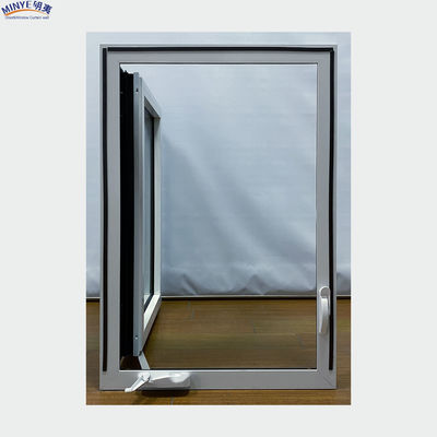 Grill di finestre moderne in bianco e nero, design American Casement, con profilo da 1,4 mm