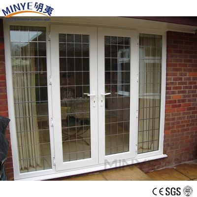 Moderno design standard europeo doppi pannelli stile swing uragano prova di alluminio casement porta di sicurezza