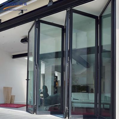 Doppia vetrata insonorizzante porta bi-pieghevole esterna e interna con lega di alluminio