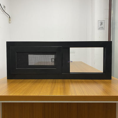 Modello di apertura orizzontale Isolamento termico Aluminio Finestre scorrevoli con zanzariera