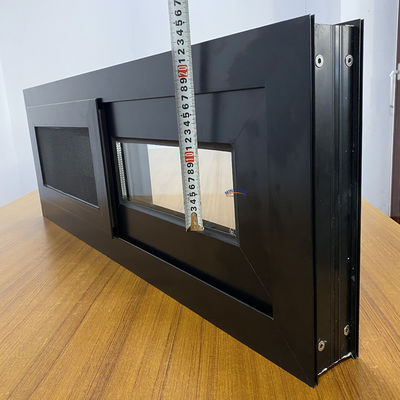 Modello di apertura orizzontale Isolamento termico Aluminio Finestre scorrevoli con zanzariera