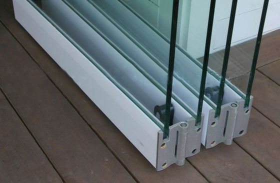 Bella porta pieghevole senza cornice in vetro personalizzato in alluminio con isolamento termico