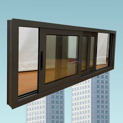 Stile di design cinese doppio vetro in alluminio 3 binari finestra scorrevole in alluminio