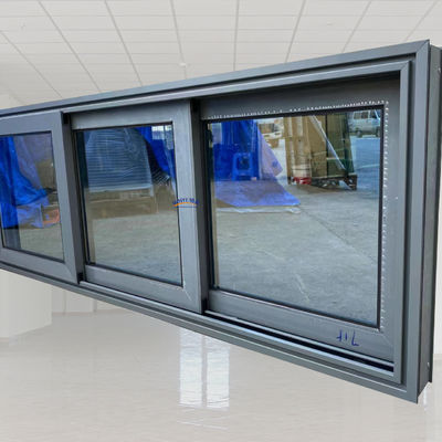 Stile di design cinese doppio vetro in alluminio 3 binari finestra scorrevole in alluminio