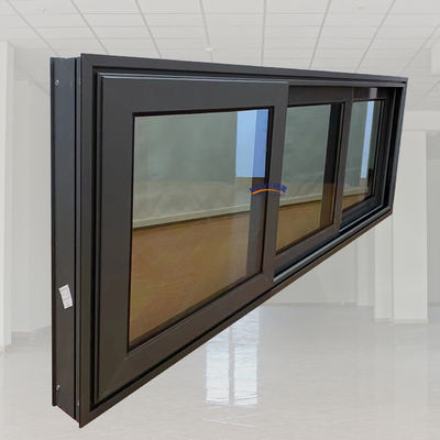 Stile di design cinese doppio vetro in alluminio 3 binari finestra scorrevole in alluminio
