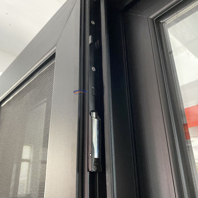 Porta in vetro doppio temperato residenziale a rottura termica in alluminio con hardware ad alta resistenza
