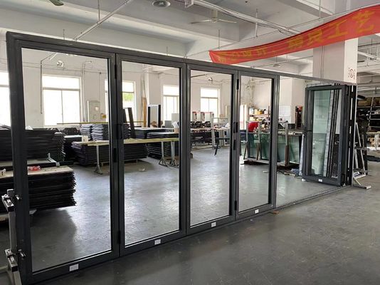 Patio pieghevole Bi-fold Thermal Break Aluminum Stacker Door per isolamento termico e acustico