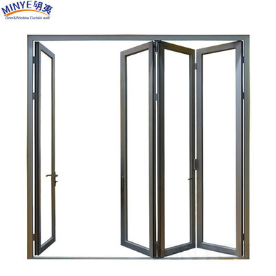 Patio pieghevole Bi-fold Thermal Break Aluminum Stacker Door per isolamento termico e acustico