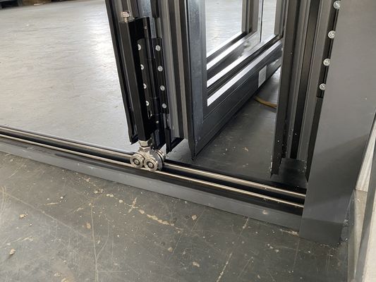 Patio pieghevole Bi-fold Thermal Break Aluminum Stacker Door per isolamento termico e acustico