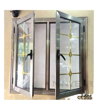 Finestre di casamento tripla vetrata con design moderno e finestra francese in alluminio
