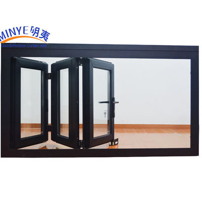 Porta bifold esteriore di design moderno con materiale in alluminio e schermo a maglia piegata