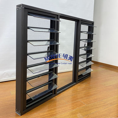 Valvole di vetro di alluminio di ventilazione Finestre con maniglia di blocco