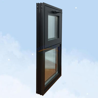 Moderno Luxury Rainproof Aluminum Frame Swing Awning Casement Finestre con doppio vetro