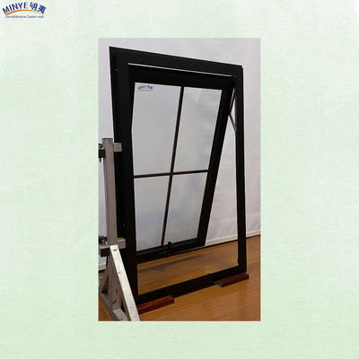 Finestra di avvistamento in alluminio a stile swing open con vetro doppio temperato e reticolo incorporato