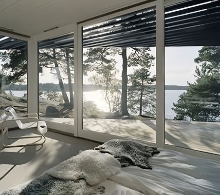 Moderno design alluminio interni porte francesi con risparmio energetico e isolamento termico
