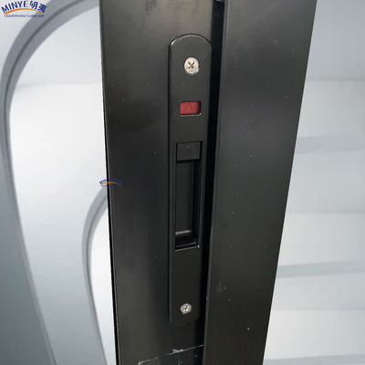 Porta scorrevole per hotel con telaio in alluminio a più tracce curvo e vetro doppiamente temperato
