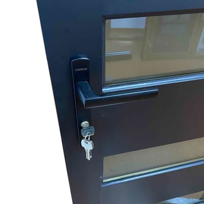 Porte in alluminio con vetro doppio temperato visibile e rivestimento in polvere resistente