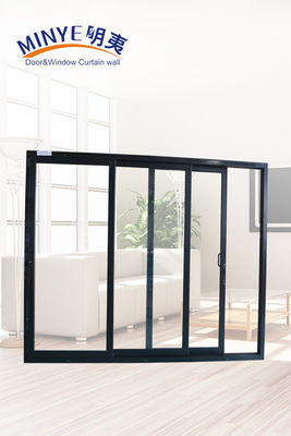 Porta scorrevole in alluminio colore personalizzato vetro doppio temperato ed eccellente isolamento