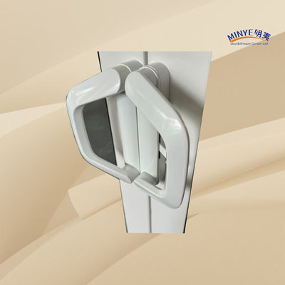 Porta scorrevole in alluminio con stacker e vetro doppio temperato
