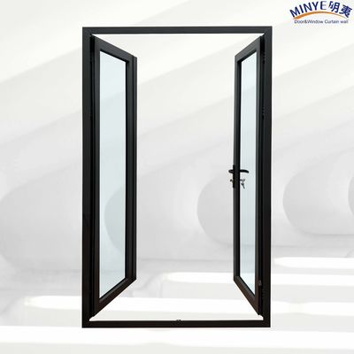Stile di design postmoderno Doppio vetro rinforzato in polvere rivestito di porta d'ingresso esteriore francese