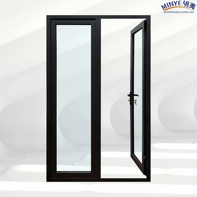 Stile di design postmoderno Doppio vetro rinforzato in polvere rivestito di porta d'ingresso esteriore francese