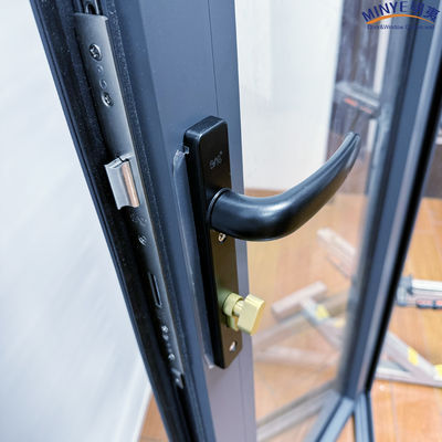 Stile di design postmoderno Doppio vetro rinforzato in polvere rivestito di porta d'ingresso esteriore francese