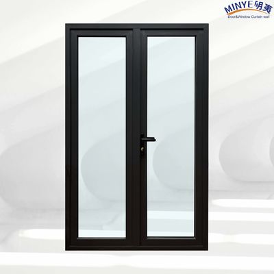 Stile di design postmoderno Doppio vetro rinforzato in polvere rivestito di porta d'ingresso esteriore francese