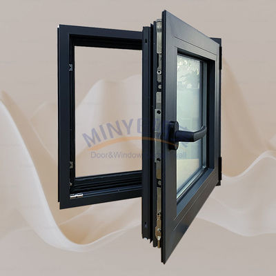 Temperature di rottura in alluminio Tilt Turn Window personalizzato per alta resistenza e buona tenuta