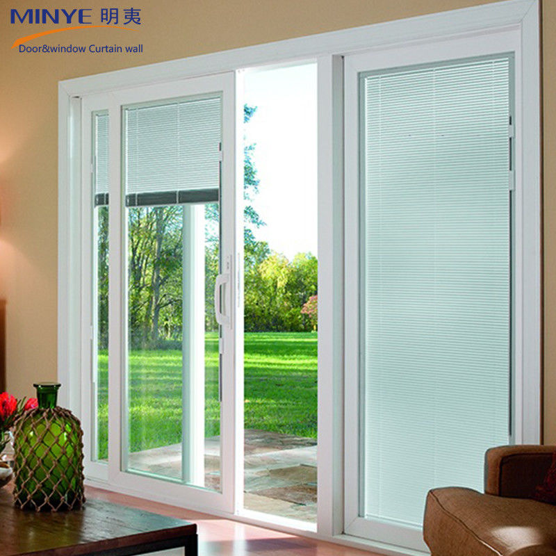 Tipo di porta di vetro PVC/UPVC porte scorrevoli a doppio vetro per gabinetti da bagno e da cucina