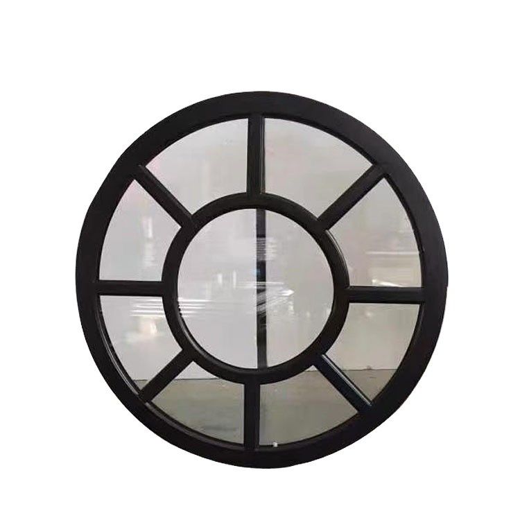 Finestra decorativa a telaio circolare in alluminio con design moderno e rivestimento in polvere