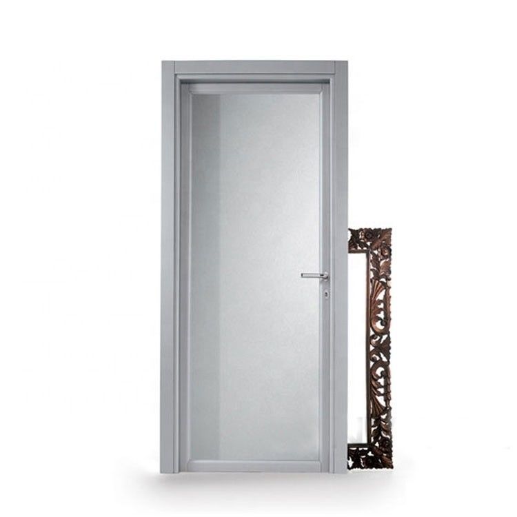 Porta in vetro di bagno in alluminio di design moderno con vetro rigido OEM/ODM Disponibile