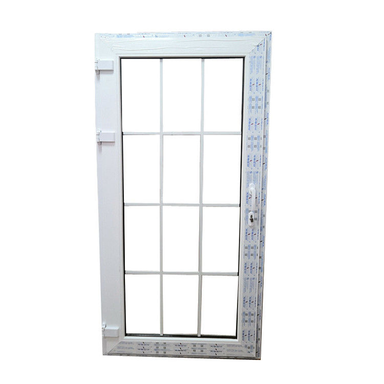 Disegno di porta di vetro francese con profilo PVC bianco e vetro doppio temperato
