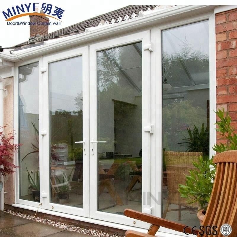Kerala House Main Door Design Vinyl Frame Porta UPVC con vetro e caratteristica impermeabile